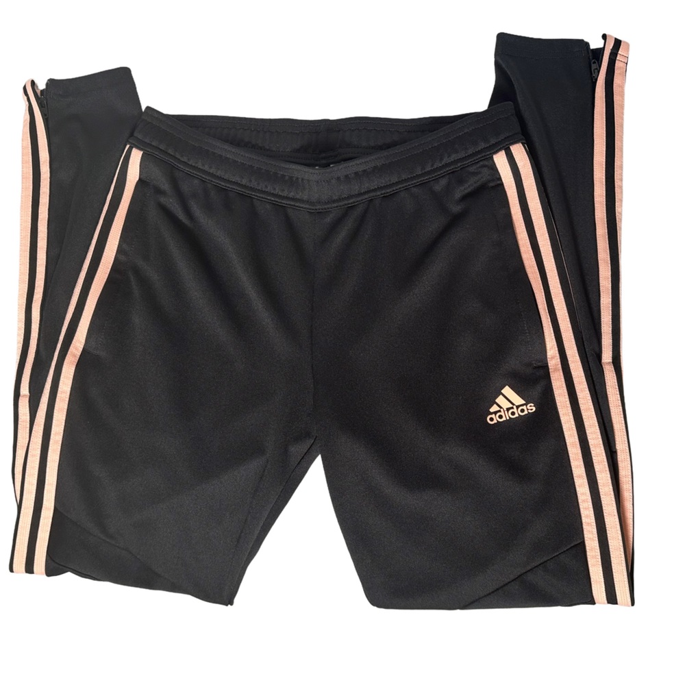 adidas Black “Climacool” Tiro 19 Joggers with Pink Triple Stripes - Picture 2 of 6